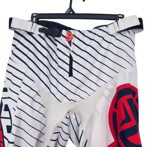 Moose Racing Qualifier Pants White/Red/Blue Mens SZ 44 Bike/Motocross Gear Adj - Picture 12 of 16